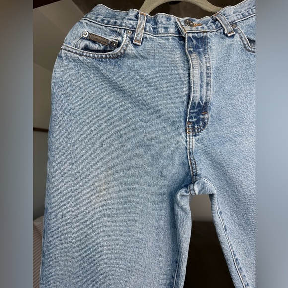 VINTAGE CALVIN KLEIN JEANS 10 90s 100% Cotton Double Stonewash Union Made in USA - Picture 5 of 10